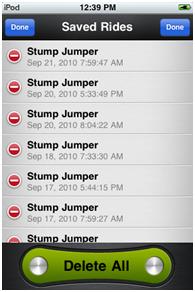 Deleting Saved Biking Rides for Liverider Cycle Computer